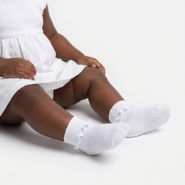 6 Pairs Baby Girl Ruffle Socks Cute Turn Cuff Ankle Comfy Cotton Dress Socks for Newborn Infant Toddler Little Kids lifestyle product image 3
