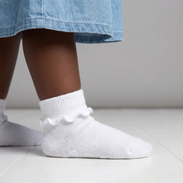 6 Pairs Baby Girl Ruffle Socks Cute Turn Cuff Ankle Comfy Cotton Dress Socks for Newborn Infant Toddler Little Kids lifestyle product image 4