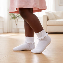 6 Pairs Baby Girl Ruffle Socks Cute Turn Cuff Ankle Comfy Cotton Dress Socks for Newborn Infant Toddler Little Kids lifestyle product image 6