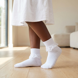 6 Pairs Girls Ruffle Socks Toddler Cute White Black Fancy Lace Ruffled Frilly Princess Dress Socks Girl Little Kids lifestyle product image 5