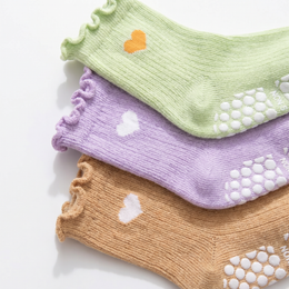 6 Pairs Toddler Ruffle Socks Baby Girls Non Slip Grip Socks Cute Funny Frilly Cotton Crew Grippy Dress Sock for Kids lifestyle product image 4