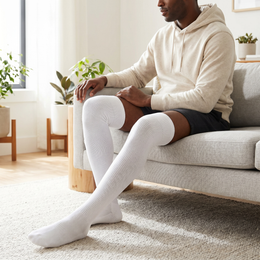 Men's Sissy Thigh High Socks Over Knee Socks,Femboy Long Stockings for Cross-dressers,Crossdressing Lingerie for Men lifestyle product image 3