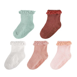 Baby Girl Ruffle Grip Socks with Grip Soles by Frillora, additional styling view 27