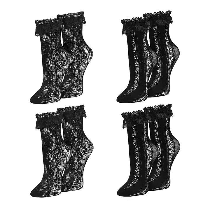 Women's Frilly Lace Ruffle Ankle Socks lifestyle product image 14