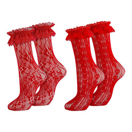 Women's Frilly Lace Ruffle Ankle Socks lifestyle product image 18