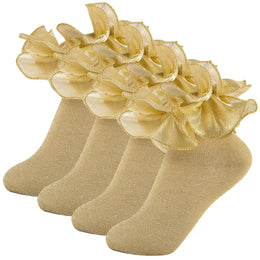 Baby & Toddler Girl Ruffle Socks with Shimmer Lace lifestyle product image 21