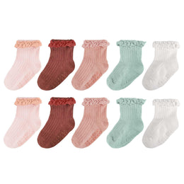 Baby Girl Ruffle Grip Socks with Grip Soles by Frillora, additional styling view 16