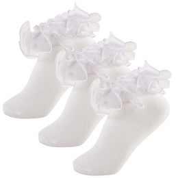 Baby & Toddler Girl Ruffle Socks with Shimmer Lace lifestyle product image 23
