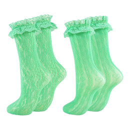 Women's Frilly Lace Ruffle Ankle Socks lifestyle product image 19