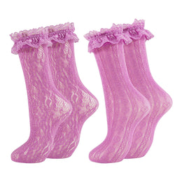 Women's Frilly Lace Ruffle Ankle Socks lifestyle product image 20