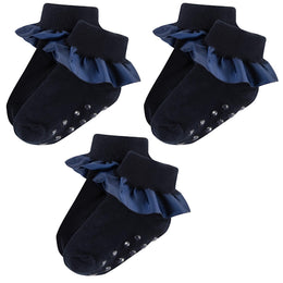 Girls Ruffle Crew Socks with Grip Soles by Frillora, additional styling view 14