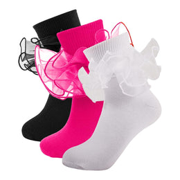 Girls Ruffle Socks with Double Lace Turn-Cuff lifestyle product image 153