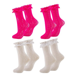 Women's Frilly Lace Ruffle Ankle Socks lifestyle product image 21