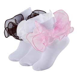 Girls Ruffle Socks with Double Lace Turn-Cuff lifestyle product image 173