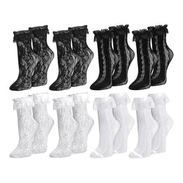 Women's Frilly Lace Ruffle Ankle Socks lifestyle product image 22