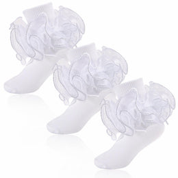 Girls 4-Layer Ruffle Turn-Cuff Dress Socks lifestyle product image 44