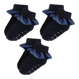 Girls Ruffle Crew Socks with Grip Soles by Frillora, additional styling view 21