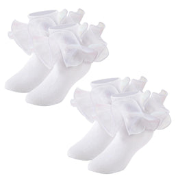 Girls Sparkling Ruffle Dress Socks lifestyle product image 17