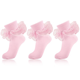 Women's Big Double-Ruffle Turn-Cuff Dress Socks lifestyle product image 48