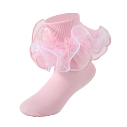 Girls Fancy 4-Layer Ruffle Pageant Socks lifestyle product image 16