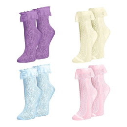Women's Frilly Lace Ruffle Ankle Socks lifestyle product image 23