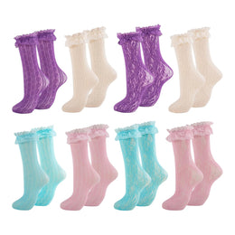 Women's Frilly Lace Ruffle Ankle Socks lifestyle product image 24
