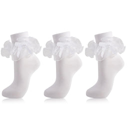 Women's Bow Ruffle Turn-Cuff Socks lifestyle product image 22