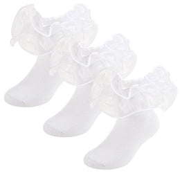 Girls Big-Ruffle Lace Dress Socks lifestyle product image 32