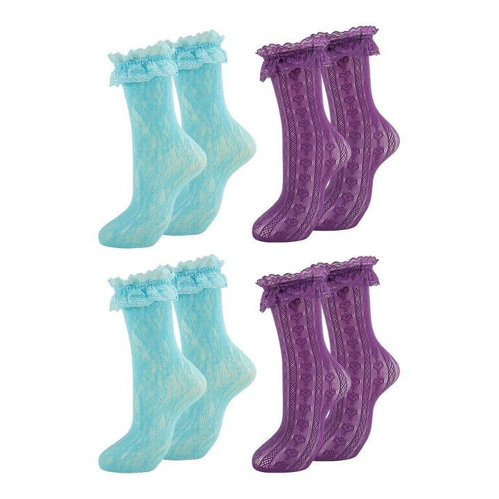 Women's Frilly Lace Ruffle Ankle Socks lifestyle product image 26