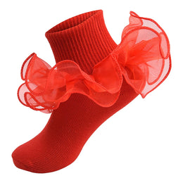 Girls Double-Ruffle Fold-Over Dress Socks lifestyle product image 112