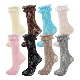 Women's Frilly Lace Ruffle Ankle Socks lifestyle product image 27