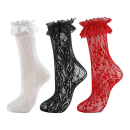 Women's Frilly Lace Ruffle Ankle Socks lifestyle product image 28