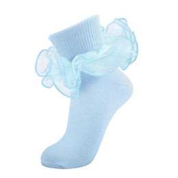 Women's Double-Ruffle Fold-Cuff Dress Socks lifestyle product image 43