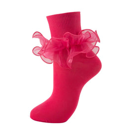 Women's Double-Ruffle Fold-Cuff Dress Socks lifestyle product image 28