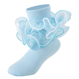 Girls Fancy 4-Layer Ruffle Pageant Socks lifestyle product image 23