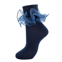 Women's Double-Ruffle Fold-Cuff Dress Socks lifestyle product image 37