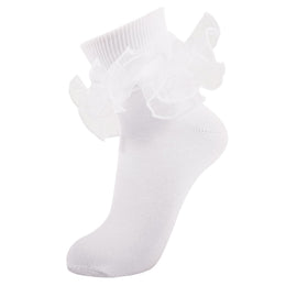 Women's Double-Ruffle Fold-Cuff Dress Socks lifestyle product image 36