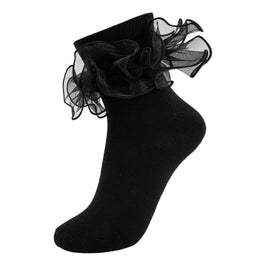 Women's Double-Ruffle Fold-Cuff Dress Socks lifestyle product image 41