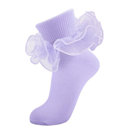 Women's Double-Ruffle Fold-Cuff Dress Socks lifestyle product image 15