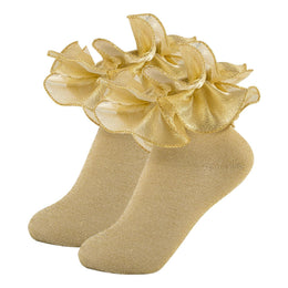 Baby & Toddler Girl Ruffle Socks with Shimmer Lace lifestyle product image 20