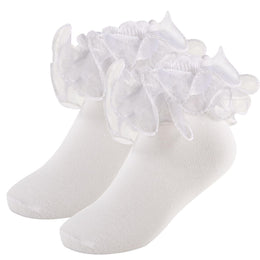 Baby & Toddler Girl Ruffle Socks with Shimmer Lace lifestyle product image 24
