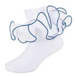 Girls Double-Ruffle Fold-Over Dress Socks lifestyle product image 118