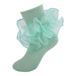 Girls Double-Ruffle Fold-Over Dress Socks lifestyle product image 127