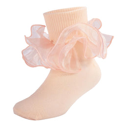 Girls Double-Ruffle Fold-Over Dress Socks lifestyle product image 128