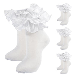 Women's Glitter Ruffle Ankle Socks lifestyle product image 14