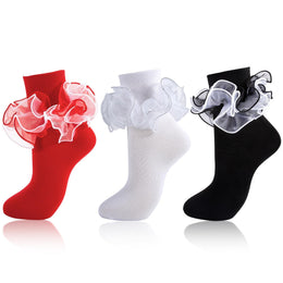 Women's Ruffle Fold-Cuff Dress Socks lifestyle product image 13
