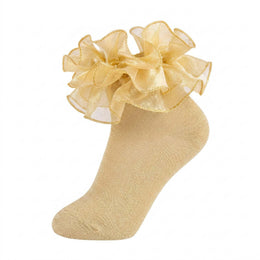 Girls Glitter Ruffle Dress Socks, 1 Pair lifestyle product image 18