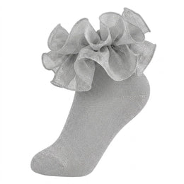 Girls Glitter Ruffle Dress Socks, 1 Pair lifestyle product image 14