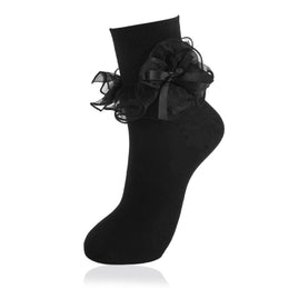 Women's Big Ruffle Bow Dress Socks lifestyle product image 13
