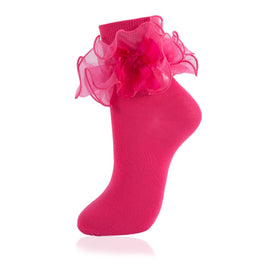 Women's Big Ruffle Bow Dress Socks lifestyle product image 14